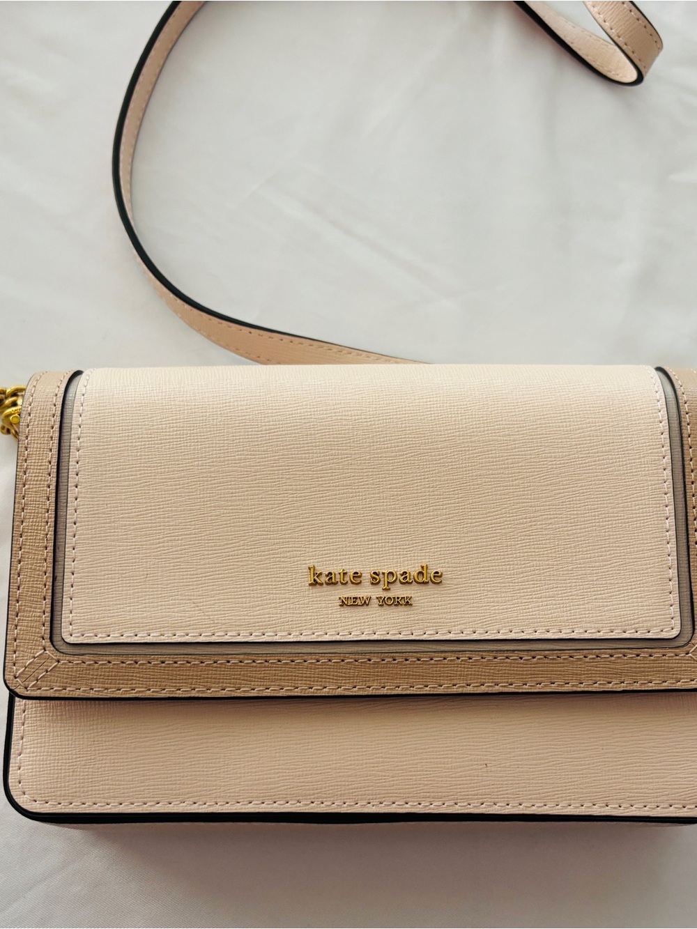 Kate Spade New York Small Colorblocked Pink Purse with Chain Handle - Picture 2 of 7